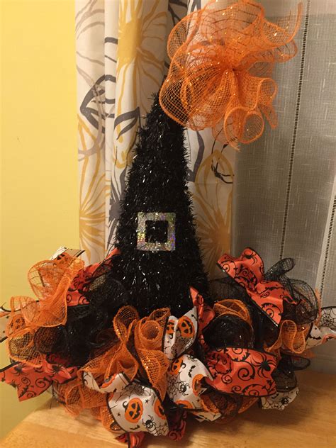 Dollar Tree Witch Hat Bow DIY for Halloween Decor